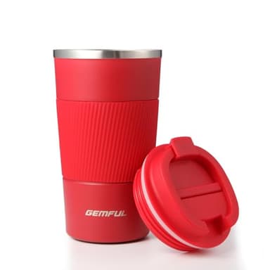 GEMFUL Taza de Café para Llevar sin BPA Aislamiento de Doble Pared Termico para café y té 380ml 510ml