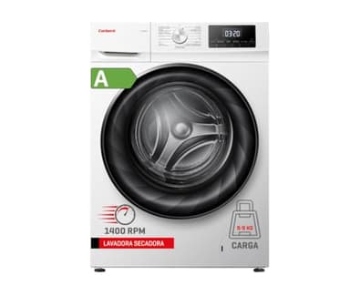 Corberó - Lavadora Secadora Carga Frontal | CLSH96VIN | 9 Kg/6 Kg | 1400 RPM | 15 Programas | Inverter | Vapor | Inicio Diferido | ECO | Puerta XXL | Blanco