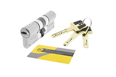 Yale, HSKMOD3535N4, Cilindro de Alta Seguridad, HSK MOD, Doble Embrague, Leva Larga, Llave - Llave, Niquelado, 35 x 35 mm