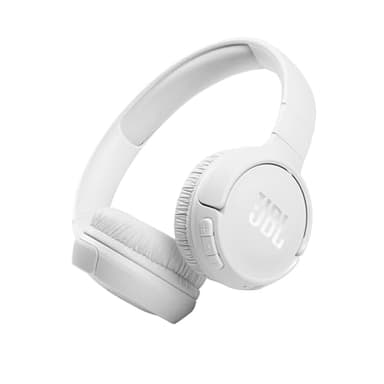 JBL Tune 510 BT Auriculares inalámbricos on-ear con tecnología Bluetooth, ligeros, cómodos y plegables, hasta 40h de batería, Siri y Asistente de Google, con conexión multipunto, blanco