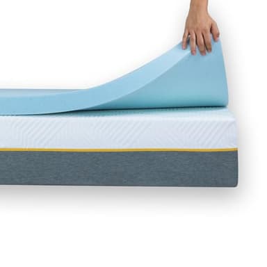 Ferlex - Topper Viscoelástico 5 cm | 150x190 cm | Partículas de Gel | Sobrecolchón | Topper para colchón y sofá