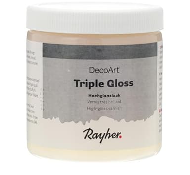 Rayher Barniz brillante Triple Gloss, transparente, 236 ml, para interior, impermeable, 38067000