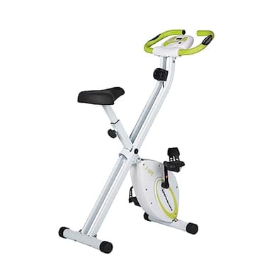 Ultrasport F-Bike Bicicleta Estática Plegable hasta 130 KG, Extra Silencioso con Sillín de Confort Ajustable I Bici Estática Plegable Indoor, Bicicletas Estáticas (Verde)