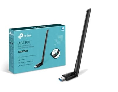 TP-Link Archer T3U Plus AC1300, Adaptador Wi-Fi Dual Band 5GHz/2.4GHz, USB 3.0, Antena Wi-Fi Externa Ajustable, Señal Potente, Turbo 256QAM, Compatible Windows/MacOS, Color Negro