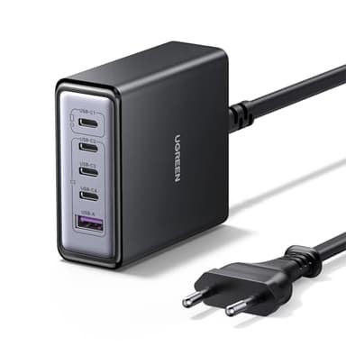 UGREEN Zapix Cargador USB C 65W Fuente de Alimentación GAN Estación de Carga de Sobremesa, Compatible con iPhone 17 Pro MAX Air Serie 16-8, Galaxy S25, S24, A15, Pixel 9, iPads, MacBook Air