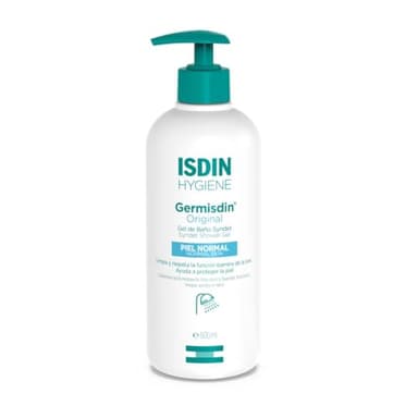 ISDIN Germisdin Original Higiene corporal y manos, Gel de baño formulado con agentes antisépticos, GermOriginal Higiene Corporal, 1 Unidad, 500 ml