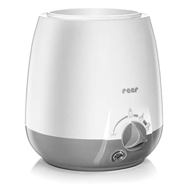 reer Calentador de alimentos Simply Hot para biberones y tarros con función Keep Warm - Blanco/Gris