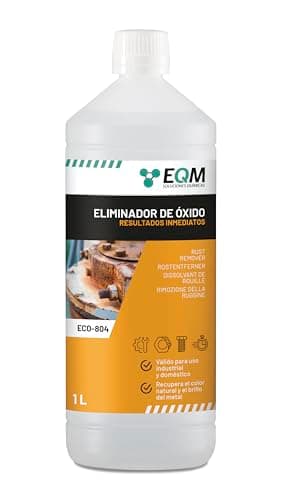 EQM - ECO-804 - Eliminador de Óxido Profesional - 1L - Remueve el óxido Completamente - Recupera el Color Original del Metal - Efecto inmediato
