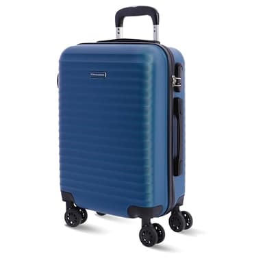 DON ALGODON - Maletas de Viaje Cabina - Maleta 55x40x20 - Maletas de Viaje - Maleta de Cabina Resistente Ryannair - Trolley Equipaje para Avion con 4 Ruedas de 360º y candado (Azul)