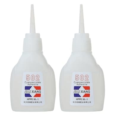 MOUNTTU 2 pegamentos 502, 30 g, Adhesivo instantáneo, Resistente al Agua, de Secado rápido, para reparación de Metal, Vidrio, plástico y Cuero. El Pegamento más Fuerte para Metal, plástico y Madera.