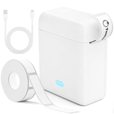 CYJJYZ Impresora de Etiquetas Adhesivas, Etiquetadora Bluetooth, Mini Etiquetadora Térmica Portátil, Impresora Etiquetas Autoadhesivas, Compatible con iOS y Android, para Hogar, Escuela, Oficina
