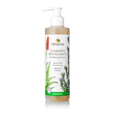 DEHESIA Champú Natural Revitalizante BIO con Aloe Vera y Romero - Anticaída - Sin sulfatos - 250ml
