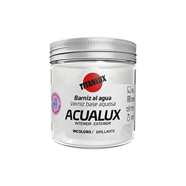 Titanlux Acualux Barniz al agua Brillante Incoloro 75 ml