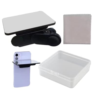 YNPQTDS Lente de efecto espejo para cámara de smartphone, cámara de smartphone, juego de clips de reflexión, accesorios de fotografía para crear contenido creativo, usuarios entusiastas de la