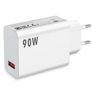 ASKUBSKU Cargador 90W para Xiaomi Poco X7 Pro F7Pro F6 5G Adaptador de Cargador Móvil Carga Rapida Carga Enchufe para Xiaomi 17 Ultra 15T Pro 14 13 Ultra Redmi Note 15Pro+,Solo Adaptador