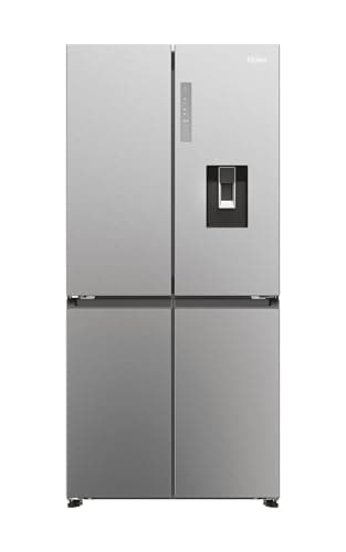 Haier Cube 83 Series 3 HCR3818EWMM Frigorífico 4 Puertas, Capacidad XXL 463L, Dispensador de Agua, Motor Inverter, Multiflow Air Surround, Total No Frost, Ancho 83cm, Iluminación LED, Inox