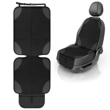 RISVOWO Protector Asiento Coche Silla Bebe, Antideslizante Impermeable Protector Seguro Respaldo, Protector de Cojín de Asiento de Niño, Protector Asiento Coche Niños Desde Manchas y Daños