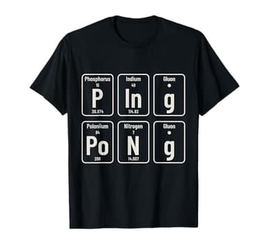 Ping Pong Mesa Periódica Elementos Tenis de Mesa Camiseta