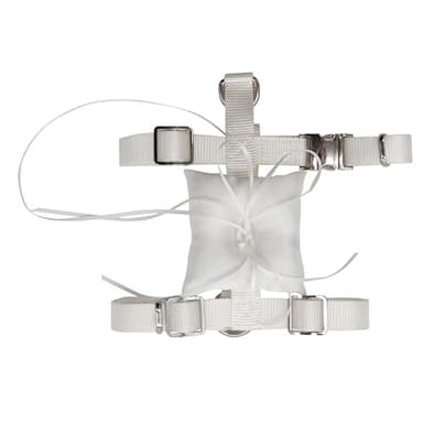 Croci Ceremony - Arnés para Perros y alianzas, arnés en H con cojín para alianzas, para Bodas, Ajustable, S/38-54 cm