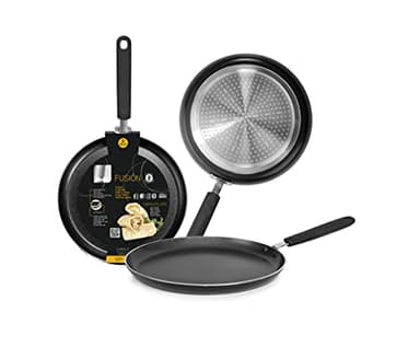 IBILI - Sarten de crepes fusion, 22 cms, Aluminio, Antiadherente, Apto para induccion
