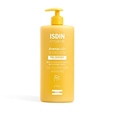 ISDIN Gel Corporal para Pieles Sensibles, Avena, Sin Fragancia, Sin Perfume, Negro, 750 ml (Paquete de 1)