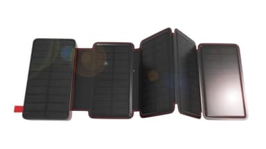 Wonder Full Power - Batería Externa Solar 10000mAh - 2 Puertos USB-A y 1 Puerto USB-C - Compatible con iPhone, Samsung, Huawei, Xiaomi y Otros. Cable USB-C Incluido.