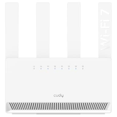 Cudy Router Wi-Fi 7 de Doble Banda BE3600, 4 Puertos Gigabit, 2.0 GHz Quad Core, 4 Antenas, VPN Clientes y Servidor, Cudy App, Control en la Nube, WR3600E
