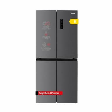 Corberó - Frigorífico 4 Puertas | CF4PH4823NFX | No Frost | Inverter | 362L | 180 cm | Display Puerta | Fresh Box | Crisper | Fresh Box Convertible | Estantes de Cristal | Función Eco | Inox