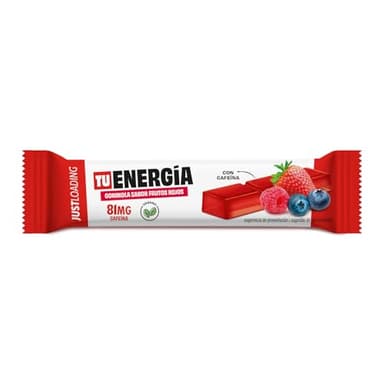 JustLoading Barrita Gominola Energética GummyPower sabor frutos rojos – 80 mg cafeína – Energía inmediata y sostenida – Vegana – Ideal para running, ciclismo y triatlón (10 barritas × 30 g)