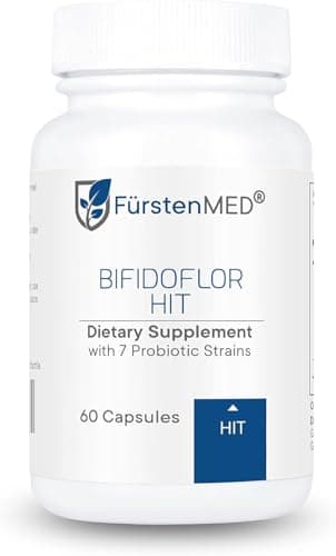 FürstenMED® Bifidoflor HIT con 7 cepas probióticas – Lactobacillus Salivarius, Gasseri, Rhamnosus y 4 Bifidobacterium – Suplemento de apoyo normal para la salud digestiva intestinal – 60 cápsulas