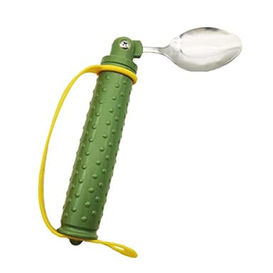 Cuchara adaptativa de acero inoxidable para ancianos Parkinson, utensilios para comer SIDA, para adultos, pacientes ancianos, debilidad muscular, artritis discapacitados (cuchara B)
