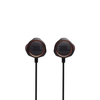 JBL Quantum 50 Auriculares intraaurales para videojuegos, con potenciador de sonido y silenciador de micrófono, compatible con múltiples plataformas, en negro
