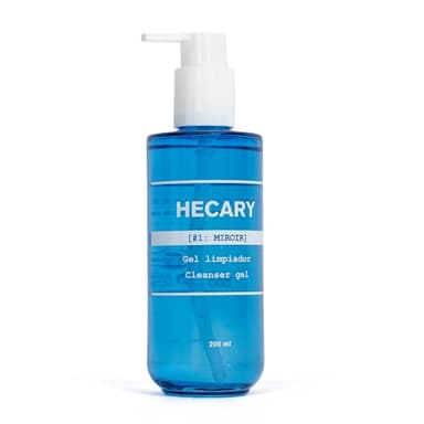 Hecary Gel limpiador facial hombre sin espuma - Gel micelar limpia poros - Skincare hombre para piel sensible - Limpia impurezas y quita puntos negros - Buen desmaquillante facial sin alcohol - 200 ml