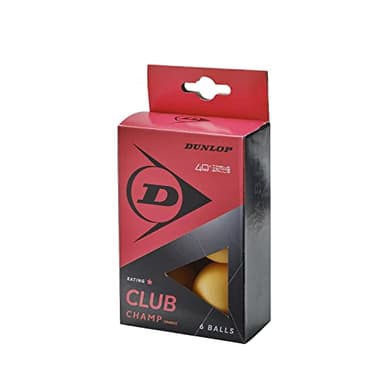 Dunlop Unisex – Adulto Club Champ 6 Pelota de Ping Pong, Naranja, Talla única