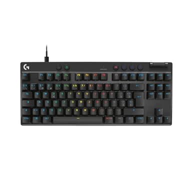 Logitech G Pro X TKL Rapid, Teclado para Gaming con Cable sin Teclado numérico con interruptores analógicos magnéticos, Modo de Disparo rápido, RGB, accionamiento Ajustable, US INTL - Negro