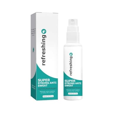Desodorante en aerosol antitranspirante, desodorante antisudor para la hiperhidrosis, para manos, pies y cabeza, detiene la sudoración profusa, invisible, sin residuos y respetuoso con la piel