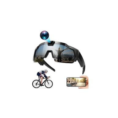 LQQDREX Pov Glasses 4K - Gafas de sol de béisbol con cámara, gafas de grabación de video inteligente para deportes de acción, 16/32/64/128 GB de memoria para hombres y mujeres, gafas de sol con