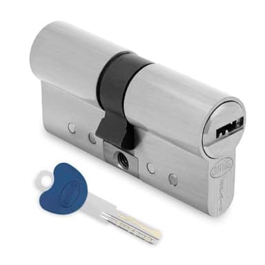 Amig - Cilindro de seguridad - Fabricado en Latón - Medida: 80 mm (30-50) - Protección Antitaladro y Anti-Bumping - Acabado: Cromado mate