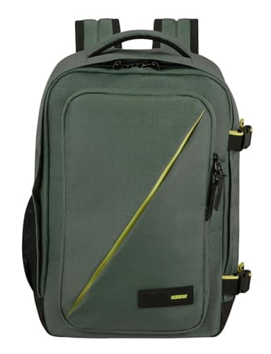 American Tourister Take2Cabin, bolsa de cabina Ryanair de 25 x 20 x 40 cm, 24 L, 0,40 kg, equipaje de mano, mochila de avión en forma de subsuelo, verde (bosque oscuro)