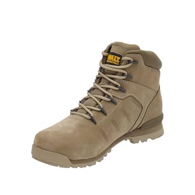 DEWALT Botas Carlisle para Hombres de Cuero Nubuck, Punta de Seguridad de Acero, Botas de Trabajo Ligeras, piedra, 42 2/3 EU