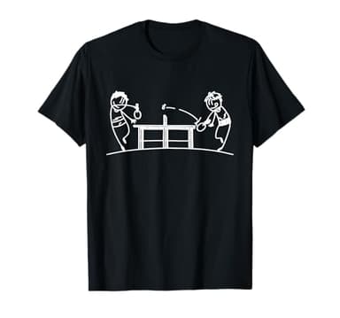 Tenis de mesa - Figuras de palo Juegos de Ping Pong Paddle Ball Camiseta