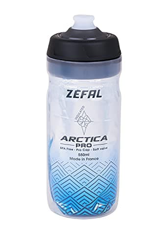 ZEFAL Arctica Pro 55 - Bidón Isothermico Bicicleta - Botella Termica Bicicleta Plata/Azul, 550ml
