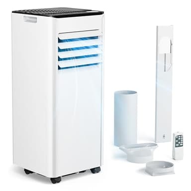 EUHOMY Aire acondicionado portátil 7000 BTU 2,0 kW(con mando a distancia), bajo consumo energético, pantalla LED, 4 modos, 2 velocidades de ventilador, cubre 20 m², temporizador de 24 horas