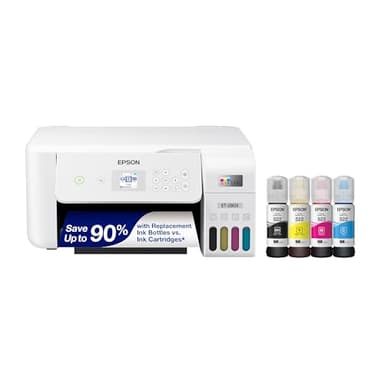 Epson EcoTank ET-2803 Impresora Supertank inalámbrica a Color Todo en uno sin Cartuchos con Soporte de escaneo, Copia y AirPrint