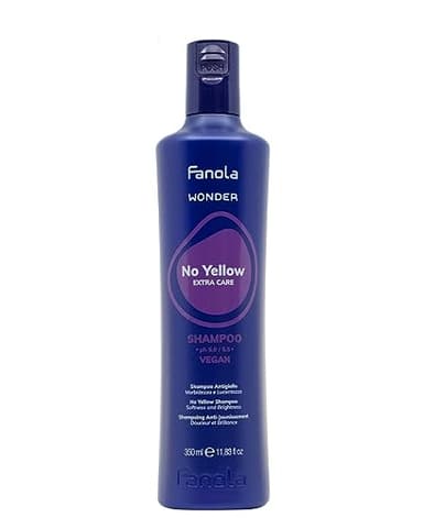 Fanola Wonder No Yellow Shampo, Champú Anti-Amarilleo, 350 ml