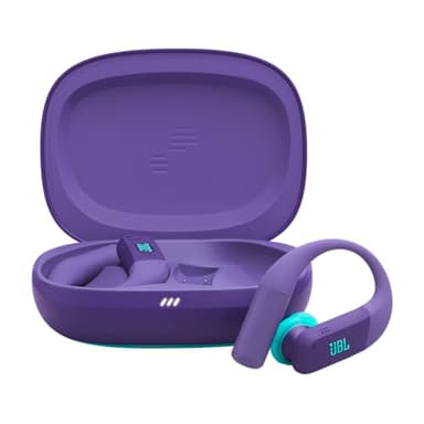 JBL Endurance Peak 4 Auriculares Deportivos Intra aurales e inalámbricos con cancelación de Ruido, Bluetooth, 48 h de autonomía, Ajuste Seguro TwistLock, IP68, Sonido JBL Pure Bass, Violeta