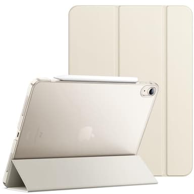 JETech Funda Solo para iPad Air 11 Pulgadas M4/M3/M2 (2026/2025/2024), iPad Air 5.a/4.a (2022/2020 Modelo, 10,9 Pulgadas), Soporte Delgado con Respaldo Rígido Carcasa (Blanco Estrella)