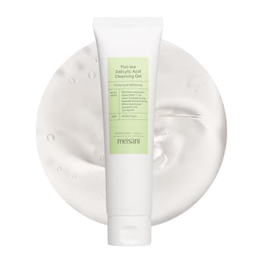 Meisani Puri-tea Salicylic Acid Cleansing Gel - Gel Limpiador con Té Verde y BHA que Purifica los Poros, Equilibra el pH y Calma la Piel | Cosmética Vegana Coreana |150 ml