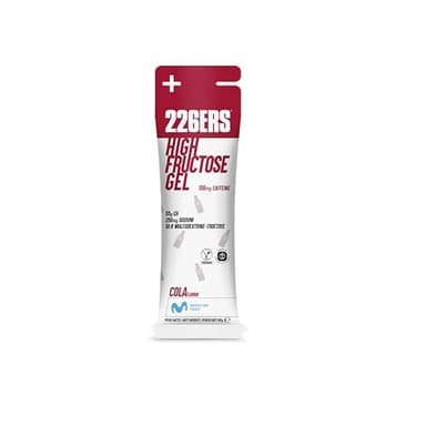 226ERS - High Fructose, Gel Energético para Deportistas, con Maltodextrina y Fructosa, con 100 mg de Caféina, Vegano y Sin Gluten, Aporte Hidratos de Carbono, Sabor Cola, 1 Gel x 80 g