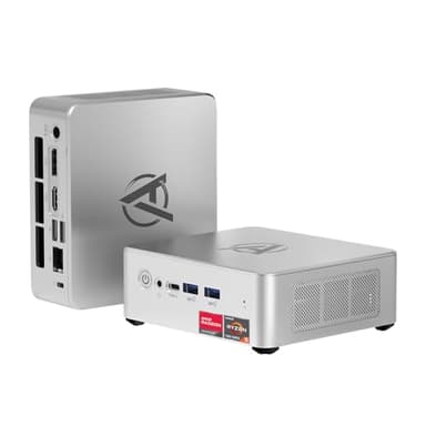 AWOW Mini PC AMD Ryzen 5 7430U (6 núcleos, hasta 4.3 GHz), 16GB DDR4, 512GB PCIe 3.0 SSD, Windows 11 Pro, gráficos Radeon, Salida 4K, LAN 1000M, WiFi 6, BT 5.2